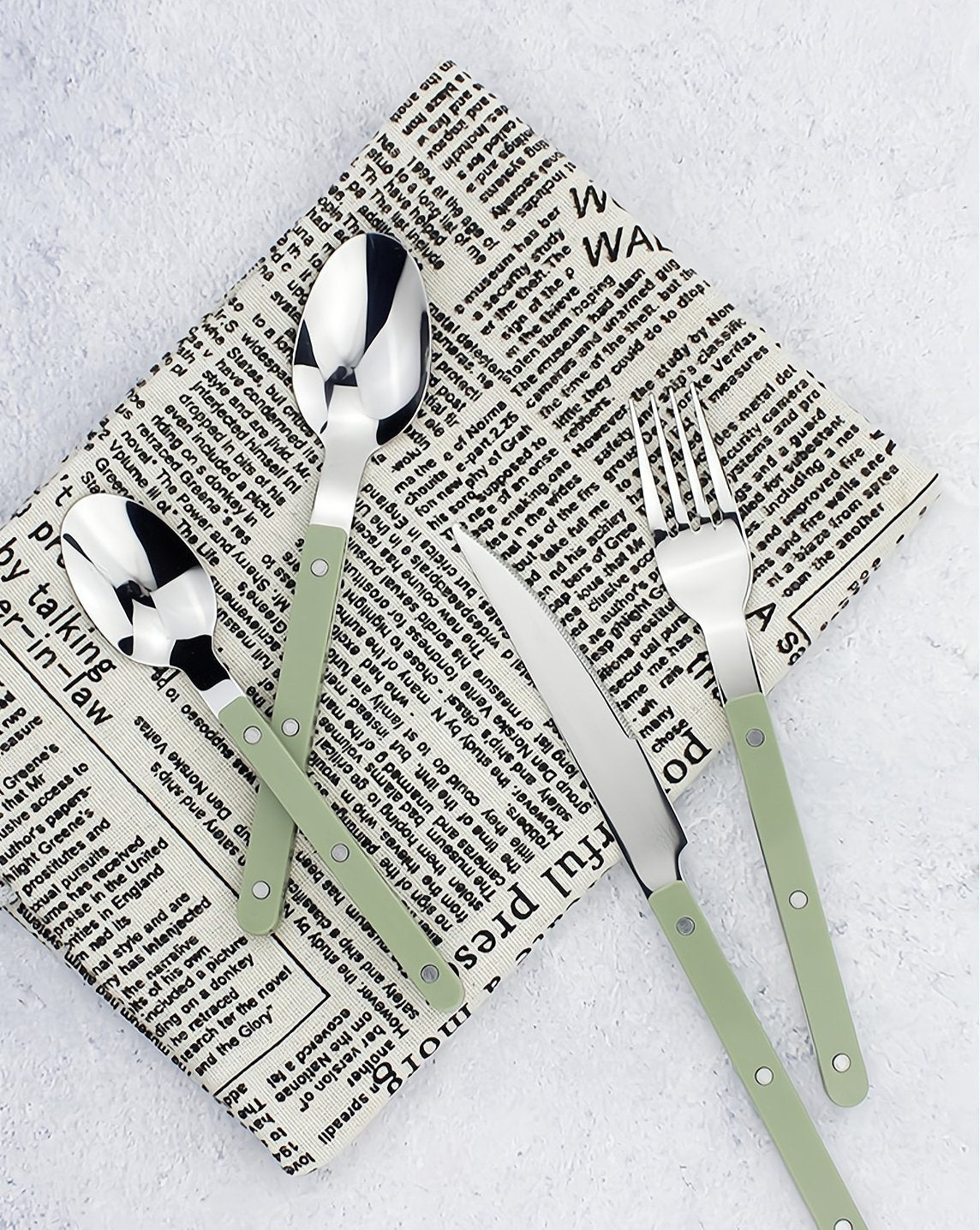 Nordic Bistrot Flatware Set (8 pcs) – Modern Stainless Steel Cutlery