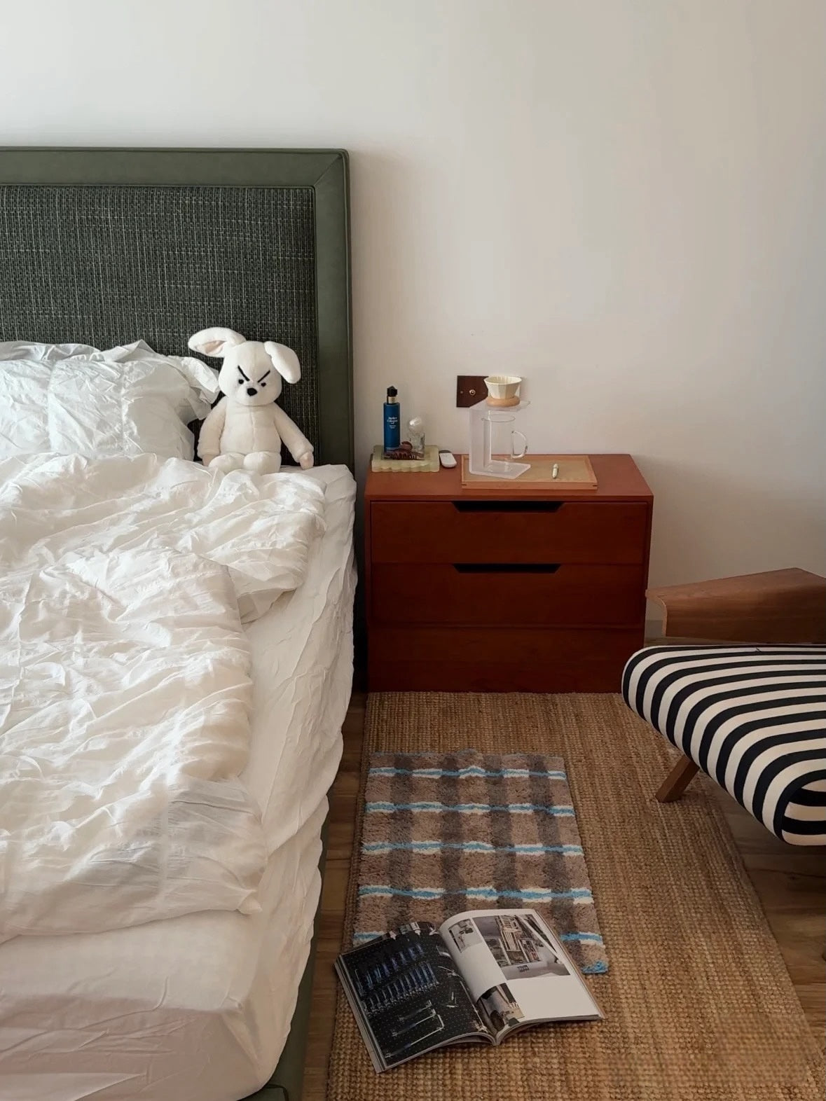 Retro Earthy Tone Checker Bath Rug – Ultra Soft Absorbent Anti-Slip Mat