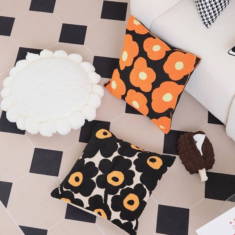 Whimsical Sunflower Throw Pillowcase – Cute Decorative Cushion Cover