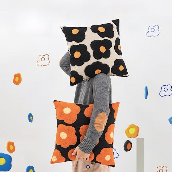 Whimsical Sunflower Throw Pillowcase – Cute Decorative Cushion Cover