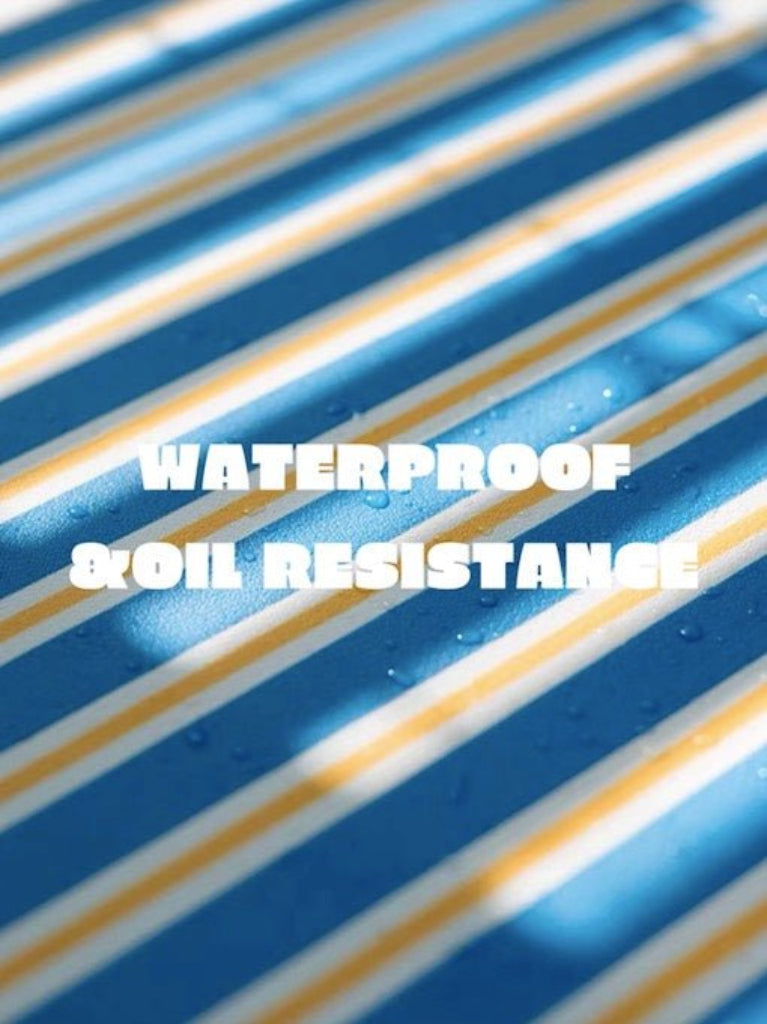 Dopamine Stripe Placemats (Set of 4) – Easy-Clean Faux Leather Table Mats