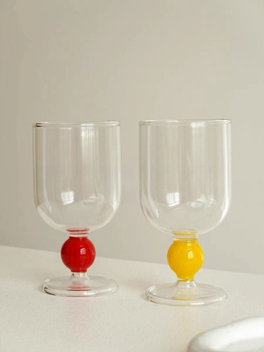 Gumballs Wine Glass Set – Eclectic Whimsical Colored Cocktail Glasses