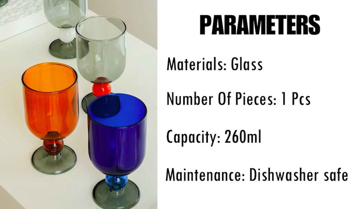 Gumballs Wine Glass Set – Eclectic Whimsical Colored Cocktail Glasses