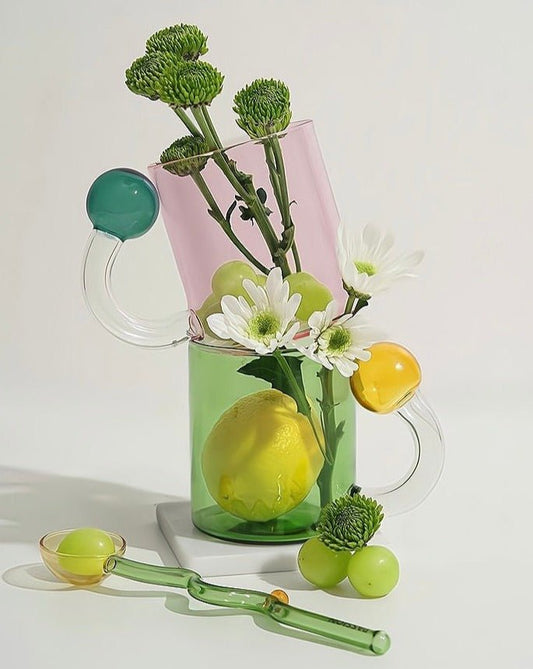 Handblown Lollipop Mugs – Whimsical Dopamine Glass Drinkware