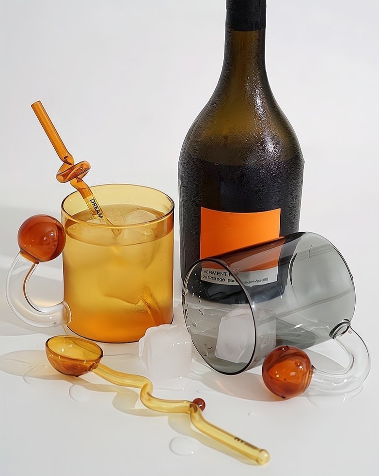 Handblown Lollipop Mugs – Whimsical Dopamine Glass Drinkware