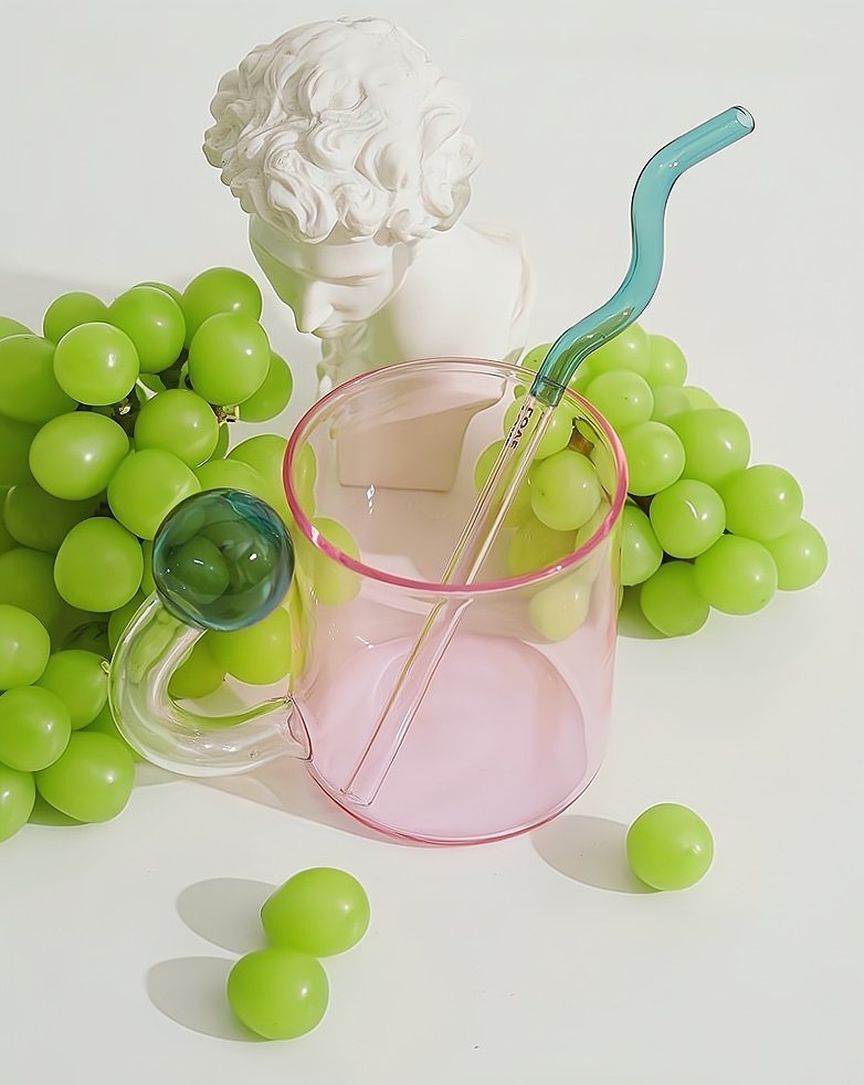 Handblown Lollipop Mugs – Whimsical Dopamine Glass Drinkware