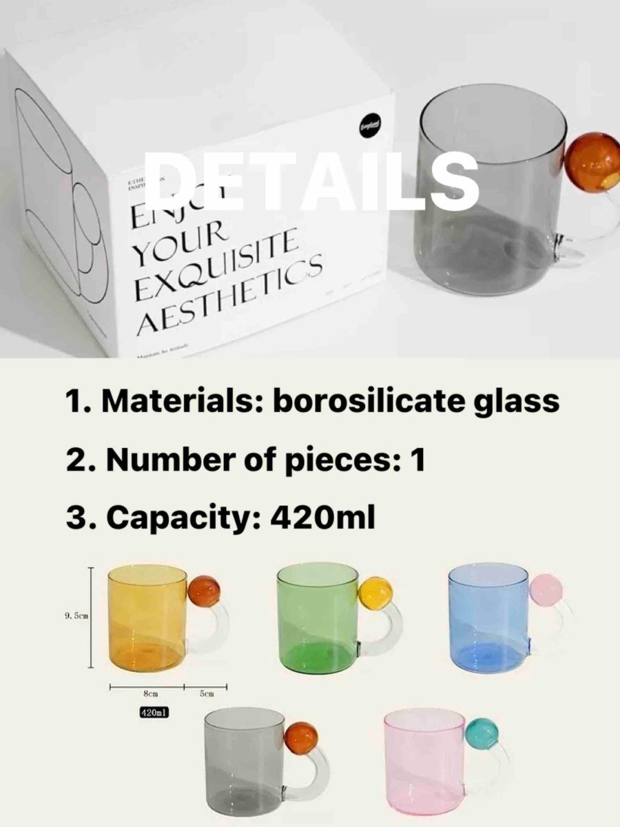 Handblown Lollipop Mugs – Whimsical Dopamine Glass Drinkware