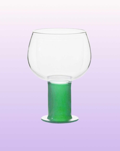 Chubby Handblown Wine Glasses  Set of 2 Pcs