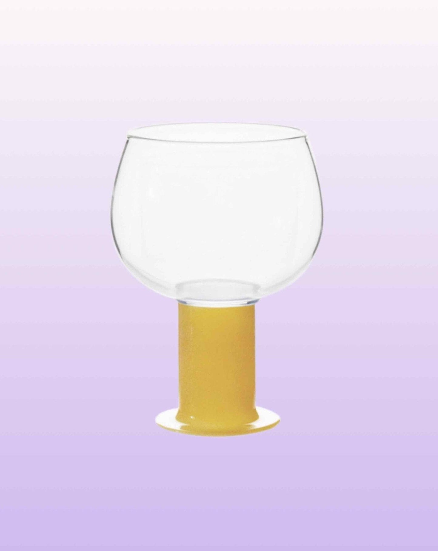 Chubby Handblown Wine Glasses  Set of 2 Pcs