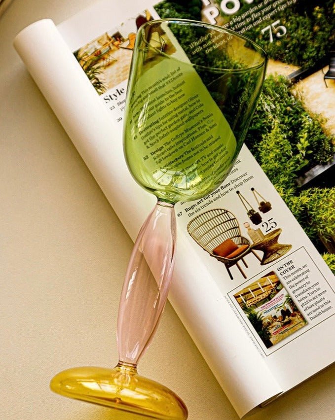 Handblown Colored Wine Glasses (Set of 2) – Burgundy & Bordeaux Party Glassware