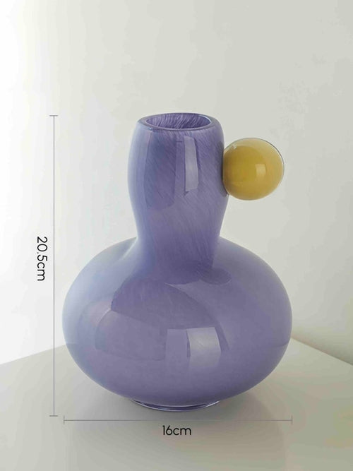 Jelly Bean Bud Vase – Handblown Dopamine Glass Centerpiece