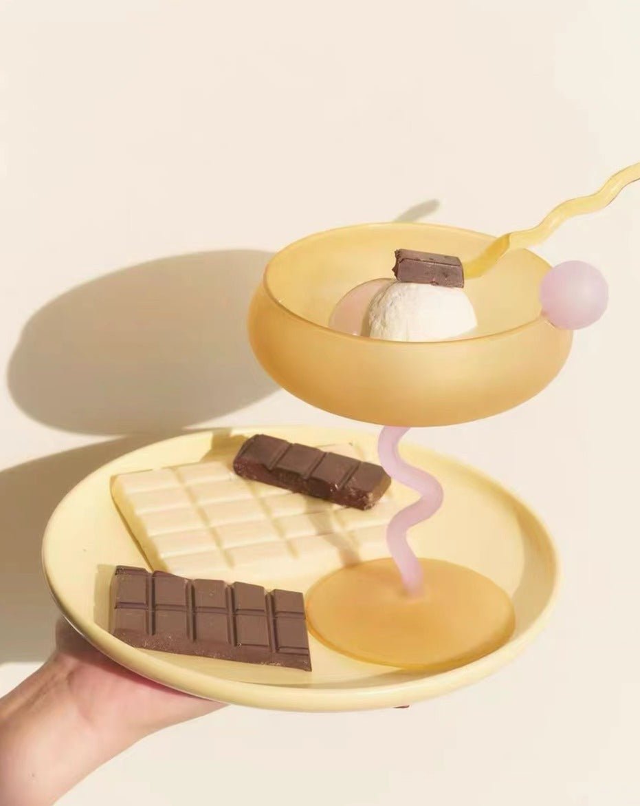 Jelly Bean Wine Glass – Handblown Whimsical Dopamine Cocktail Coupe