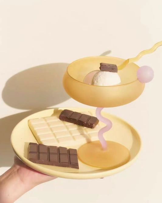 Jelly Bean Wine Glass – Handblown Whimsical Dopamine Cocktail Coupe