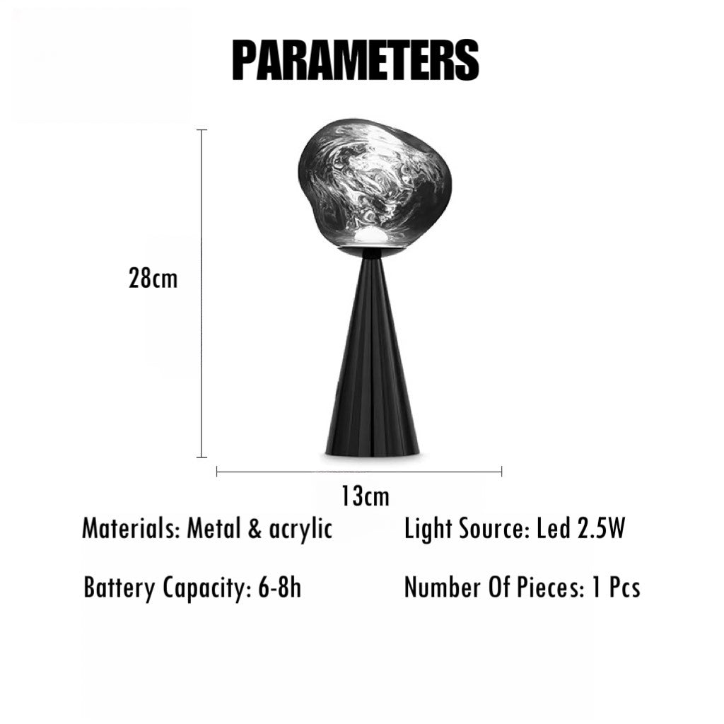 Melt Portable LED Table Lamp – Modern Nordic Dimmable Bedside Light