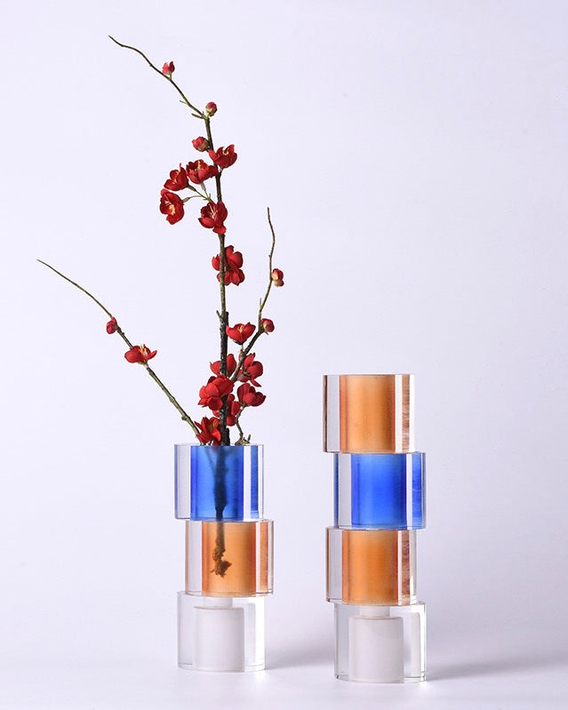 Crystal Nugget Vase — Colorful Centerpiece for Modern Spaces