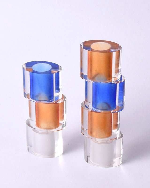 Crystal Nugget Vase — Colorful Centerpiece for Modern Spaces