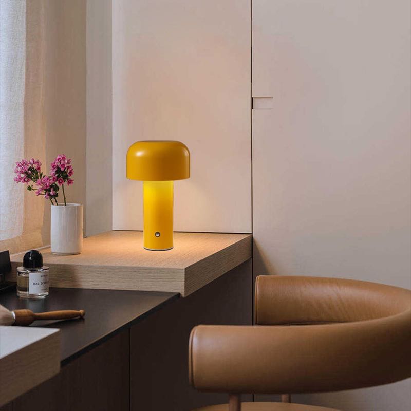 Mushroom Bedside Lamp – Portable LED Bellhop Table Light