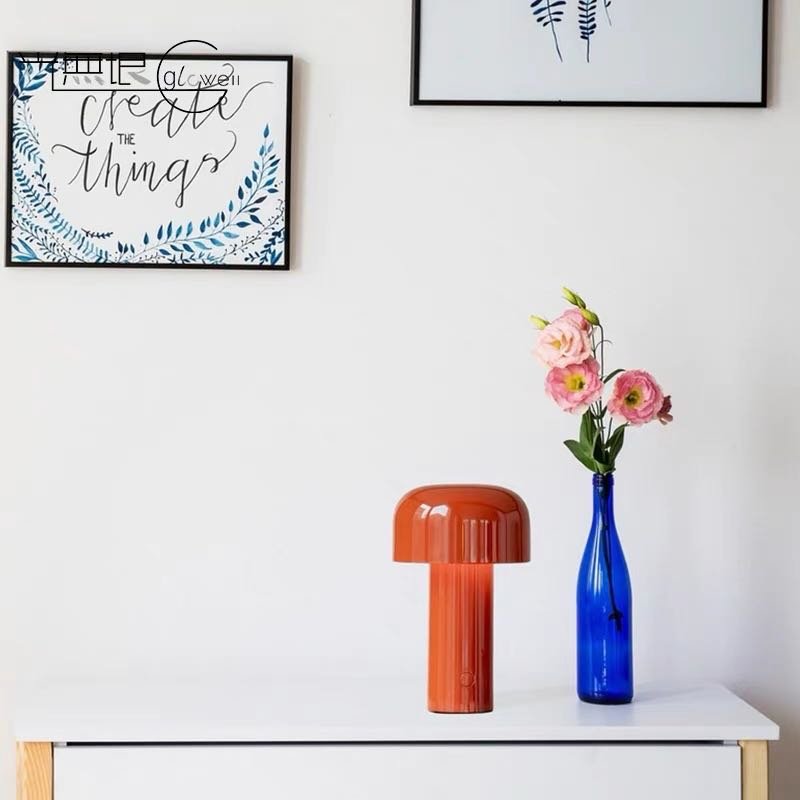 Mushroom Bedside Lamp – Portable LED Bellhop Table Light