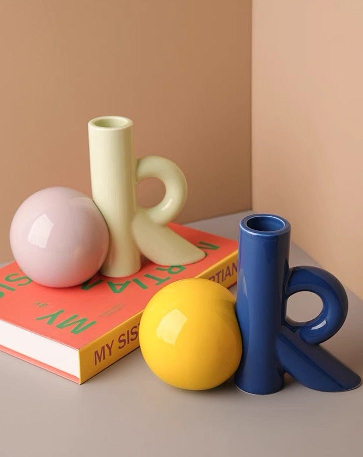 OK Ceramic Bud Vase –  Handmade Decorative Flower Vase