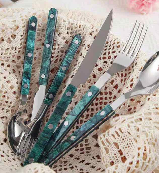 Set of 10 Modern French Flatware – Bistrot Style Cutlery