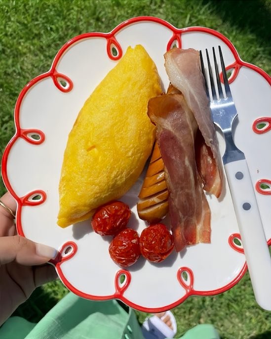 Set of 2 Cloud Ceramic Dinner Plates – Whimsical Handmade Tableware