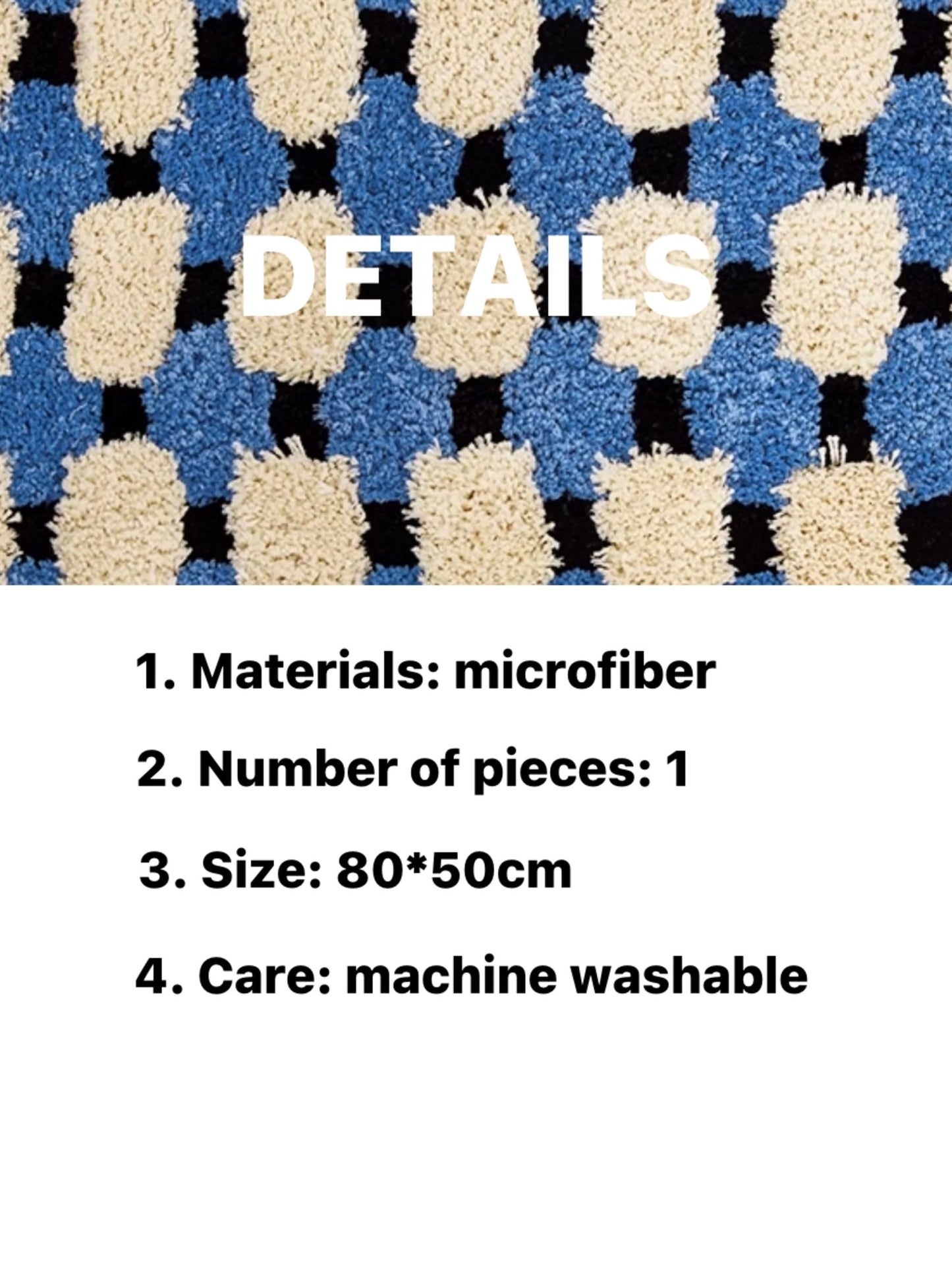 Ultra Soft Geometric Bath Rug – Absorbent Anti-Slip Modern Mat