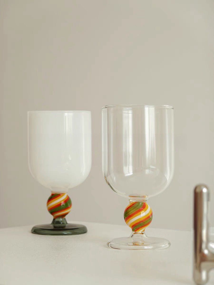 Gumballs Wine Glass Set – Eclectic Whimsical Colored Cocktail Glasses