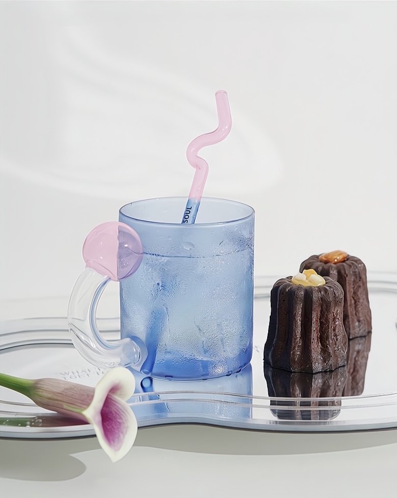 Handblown Lollipop Mugs – Whimsical Dopamine Glass Drinkware