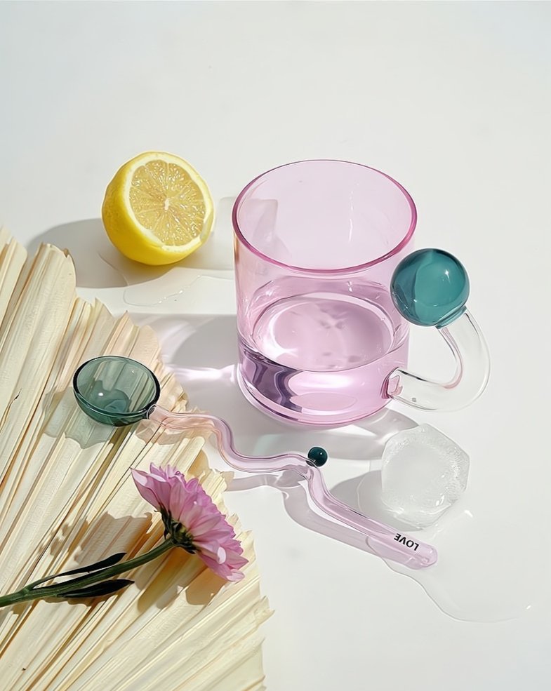 Handblown Lollipop Mugs – Whimsical Dopamine Glass Drinkware