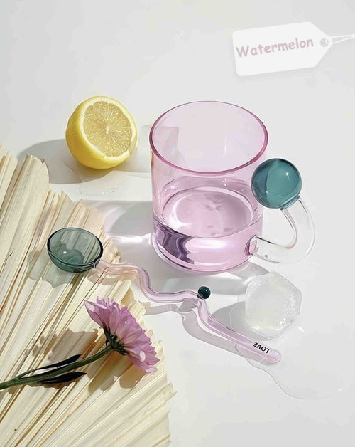 Handblown Lollipop Mugs – Whimsical Dopamine Glass Drinkware