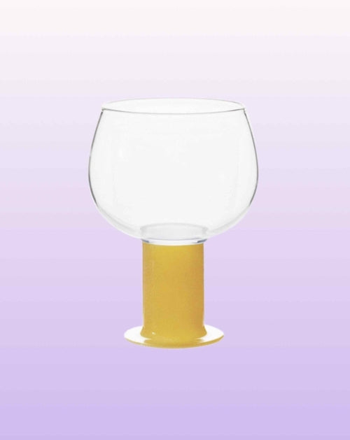 Chubby Handblown Wine Glasses  Set of 2 Pcs