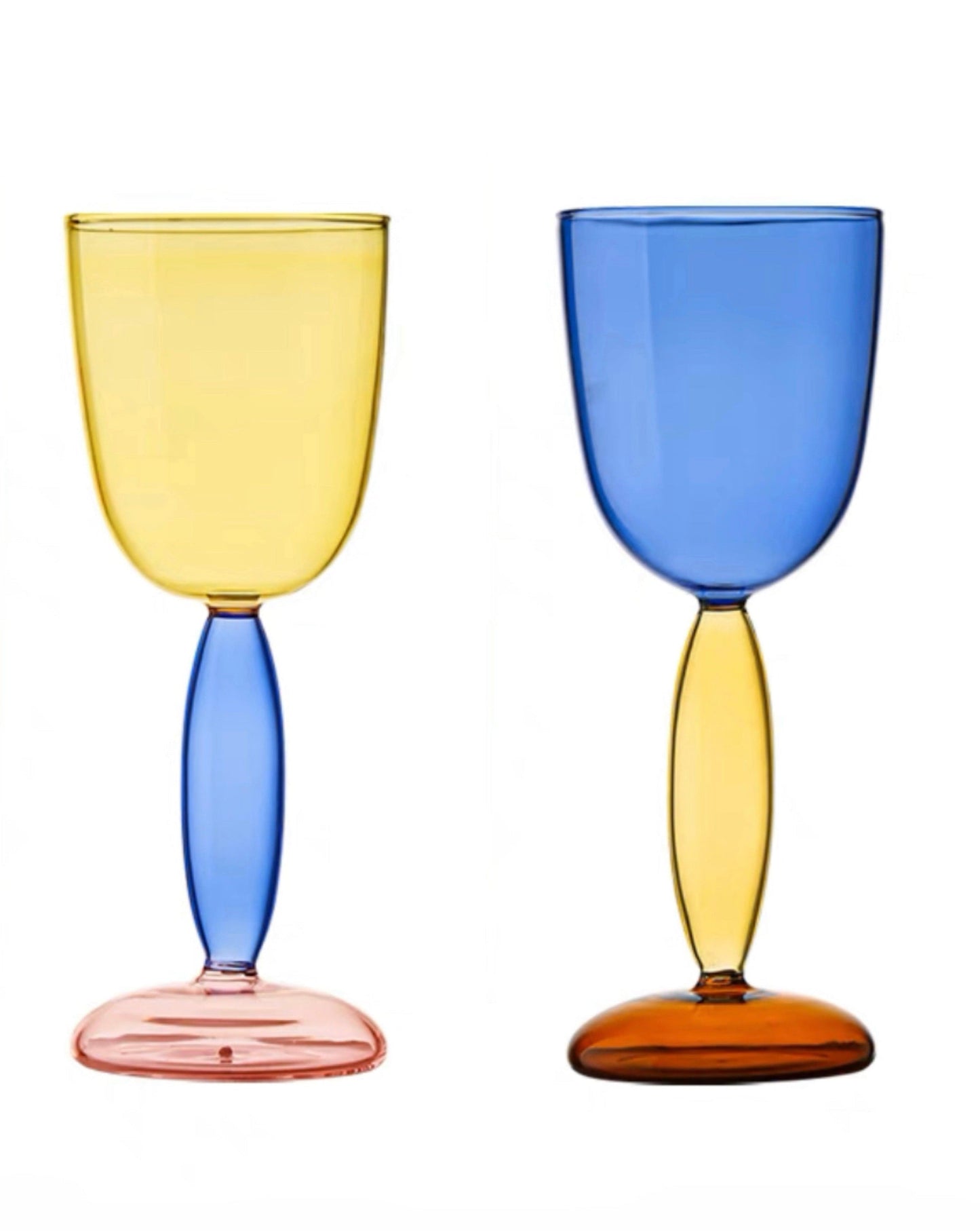 Handblown Colored Wine Glasses (Set of 2) – Burgundy & Bordeaux Party Glassware