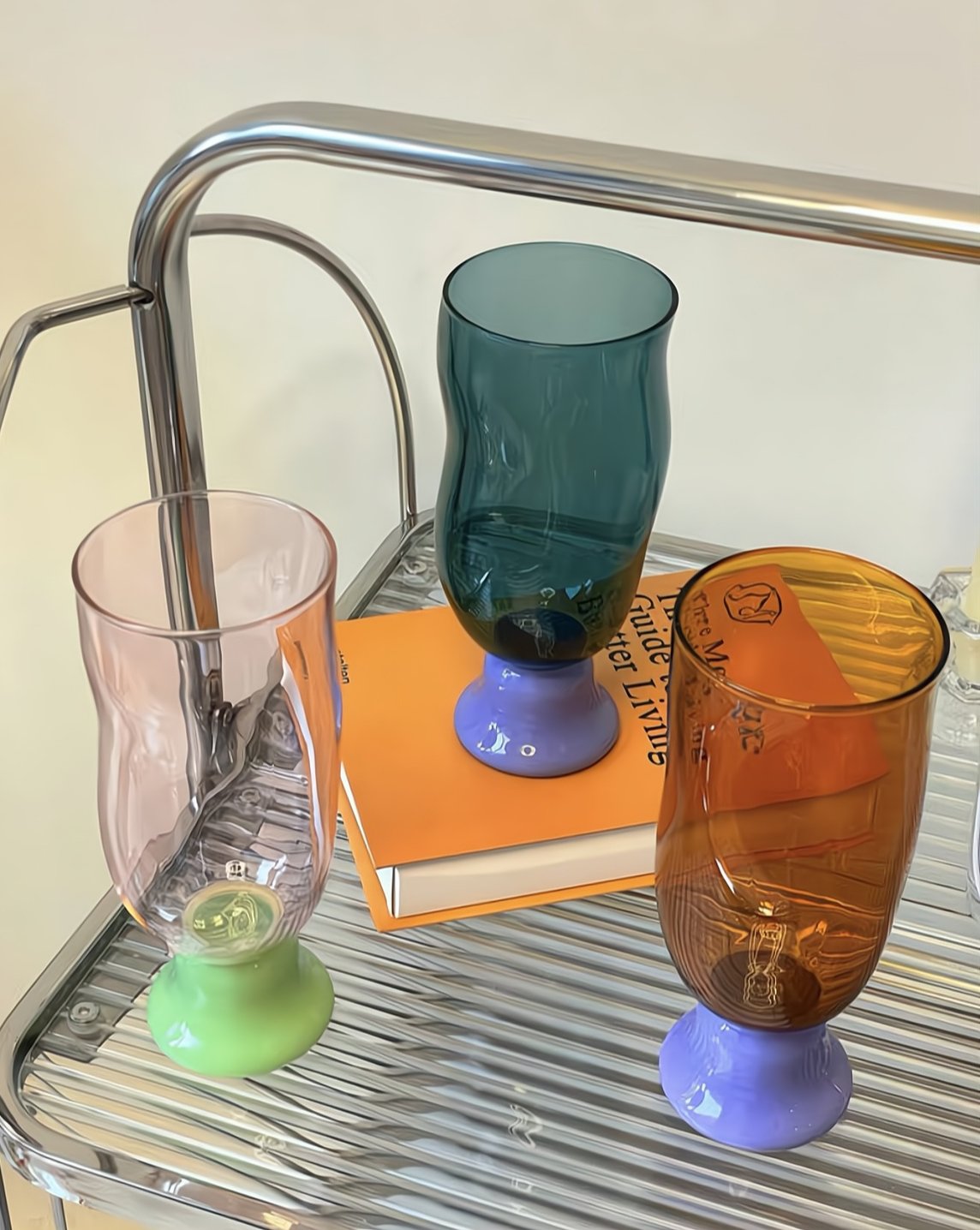 Wavy Beer Glass — Handmade Borosilicate Glass