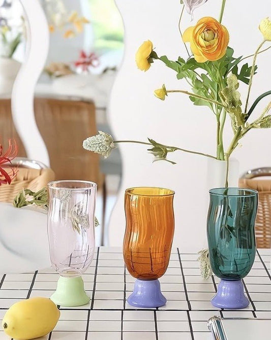 Wavy Beer Glass — Handmade Borosilicate Glass