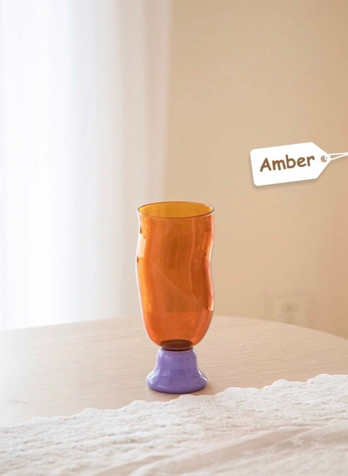 Wavy Beer Glass — Handmade Borosilicate Glass