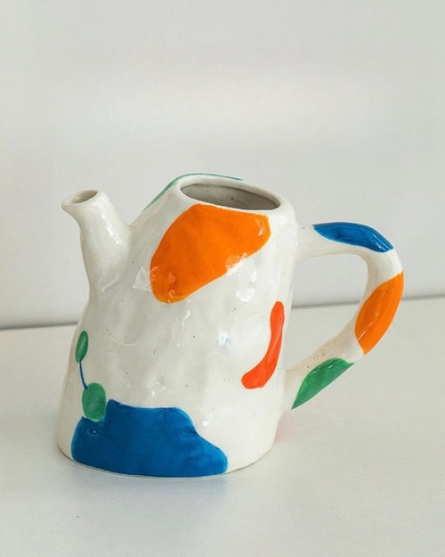 Handpainted Abstract Ceramic Vase – Whimsical Eclectic Home Decor