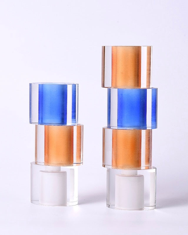 Crystal Nugget Vase — Colorful Centerpiece for Modern Spaces