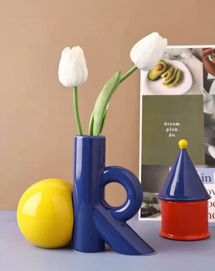 OK Ceramic Bud Vase –  Handmade Decorative Flower Vase