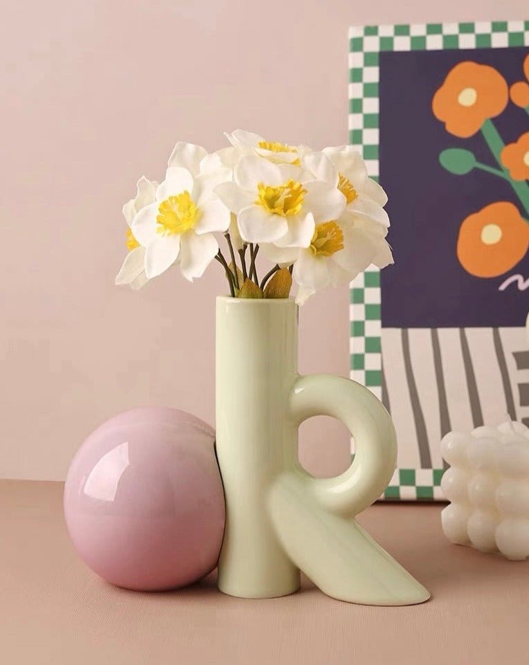 OK Ceramic Bud Vase –  Handmade Decorative Flower Vase