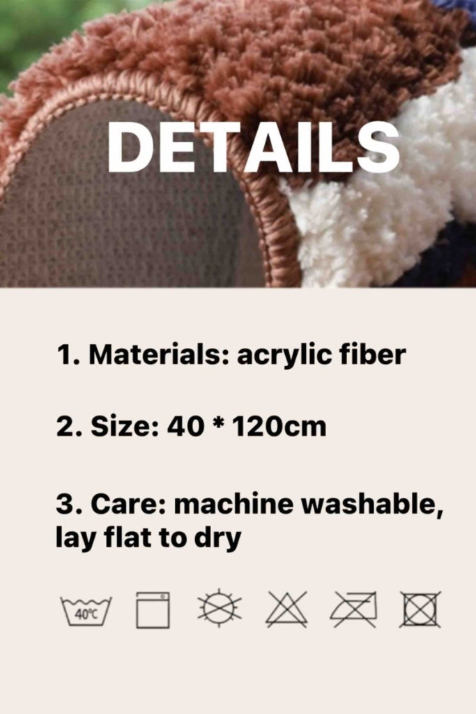 Retro Contrast Checker Runner Rug – Ultra Soft Tufted Bedside Carpet