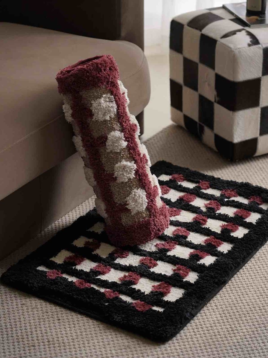 Retro Dotted Bath Rug – Ultra Soft, Absorbent & Anti-Slip