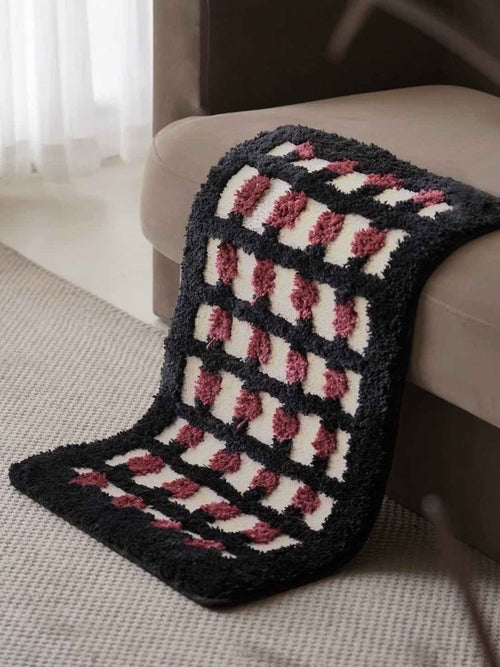 Retro Dotted Bath Rug – Ultra Soft, Absorbent & Anti-Slip