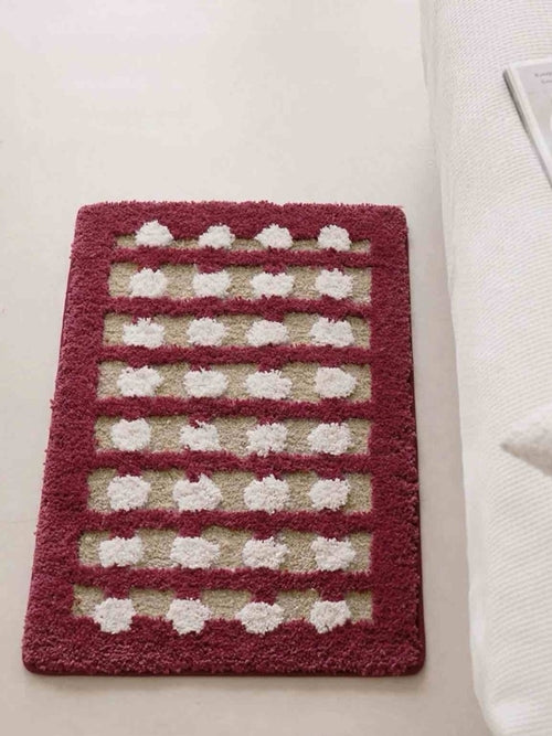 Retro Dotted Bath Rug – Ultra Soft, Absorbent & Anti-Slip