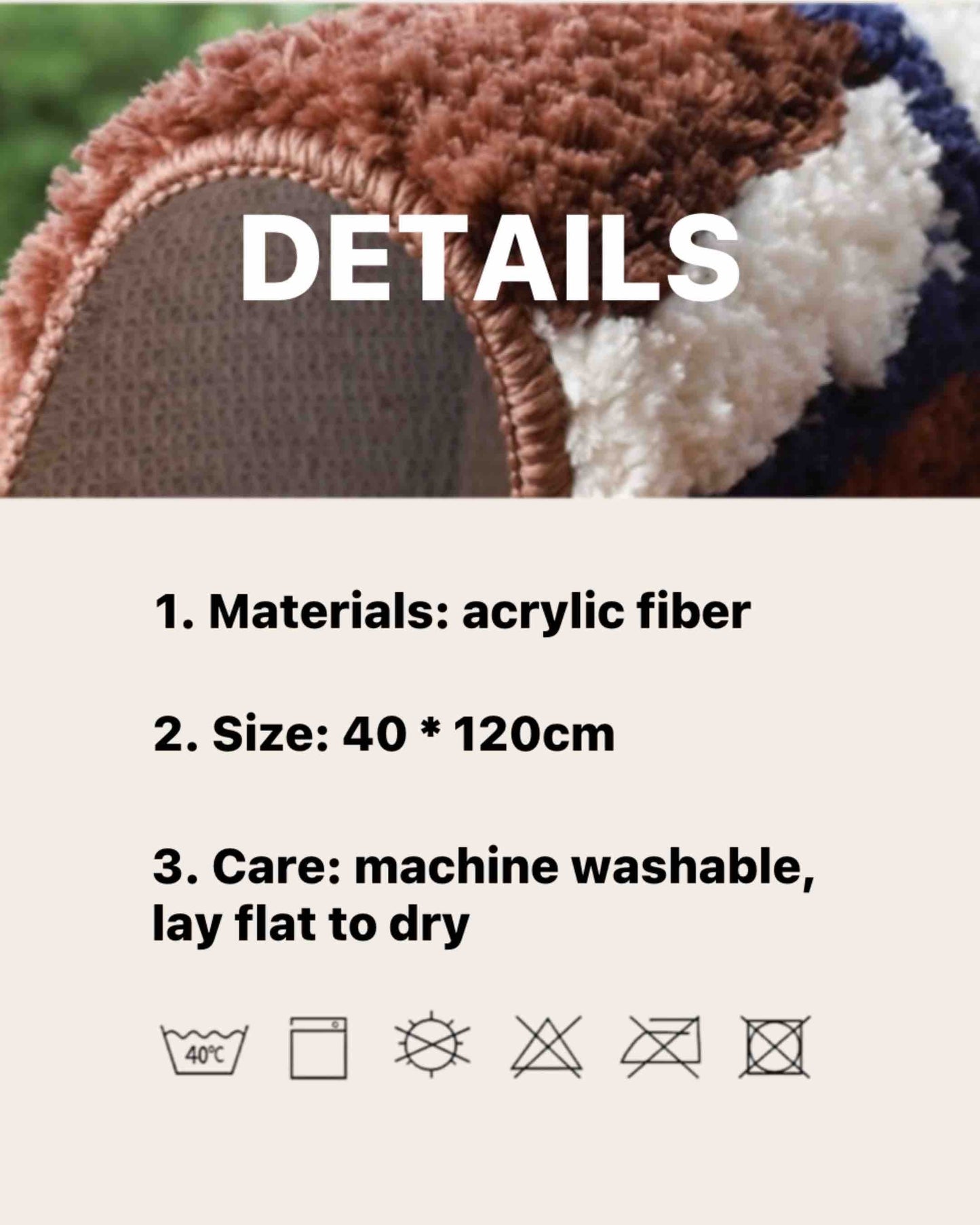 Retro Contrast Checker Runner Rug – Ultra Soft Tufted Bedside Carpet