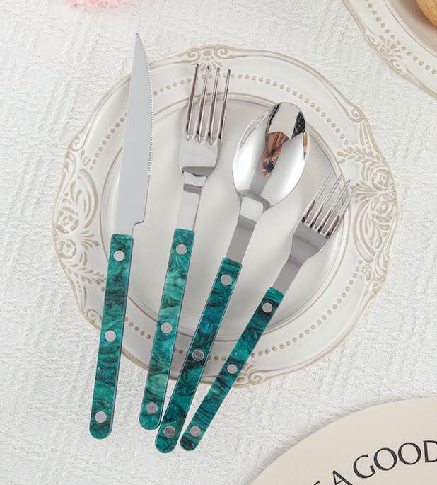 Set of 10 Modern French Flatware – Bistrot Style Cutlery