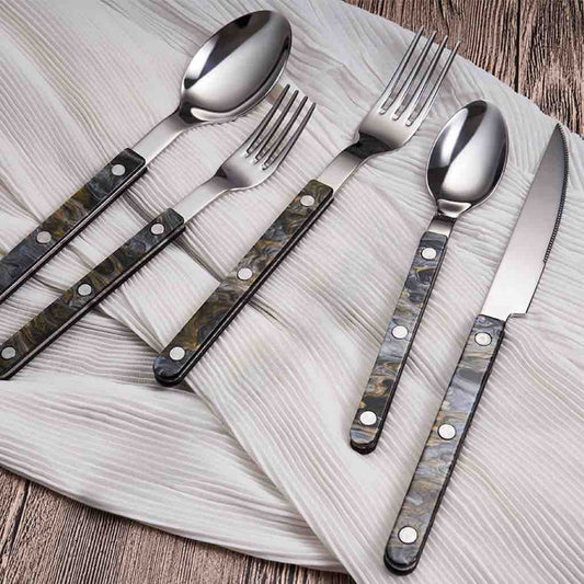 Set of 10 Modern French Flatware – Bistrot Style Cutlery