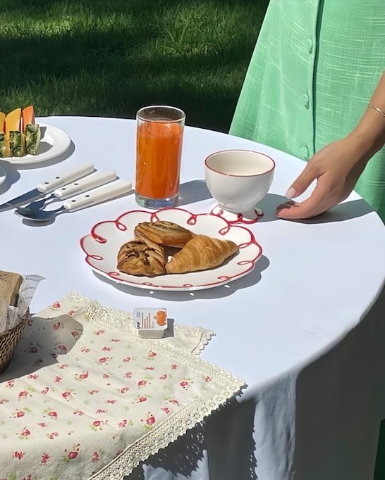 Set of 2 Cloud Ceramic Dinner Plates – Whimsical Handmade Tableware