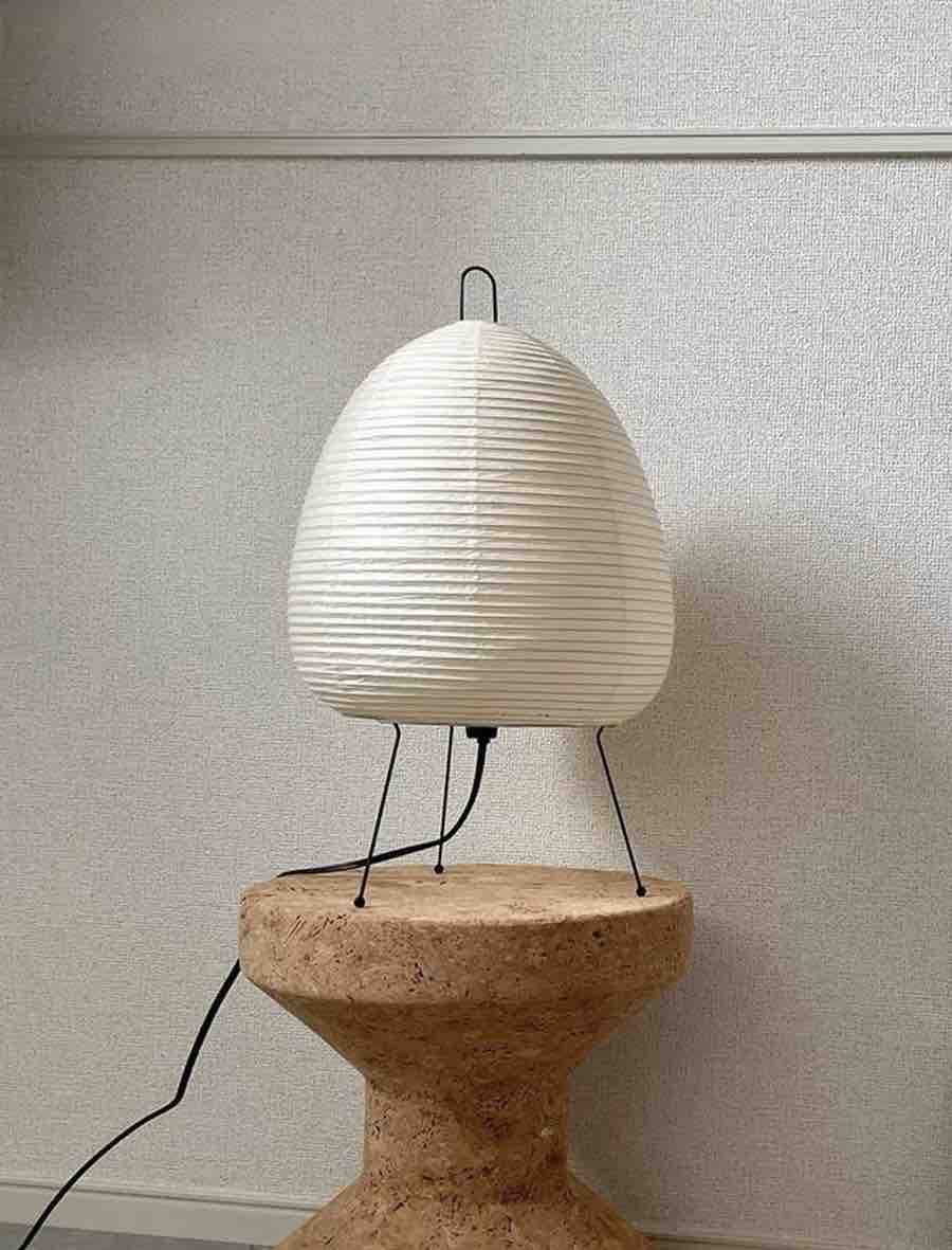 Wabi Sabi Table Lamp – Handmade Japanese Paper Lantern with Bamboo